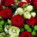 Bukiet róże, eustomy, santini - 3 rozmiary bukietów