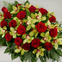 Floret czerwonych róż i storczyków PF-23