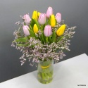 Tulipany z limonium ... 3 wielkości bukietów